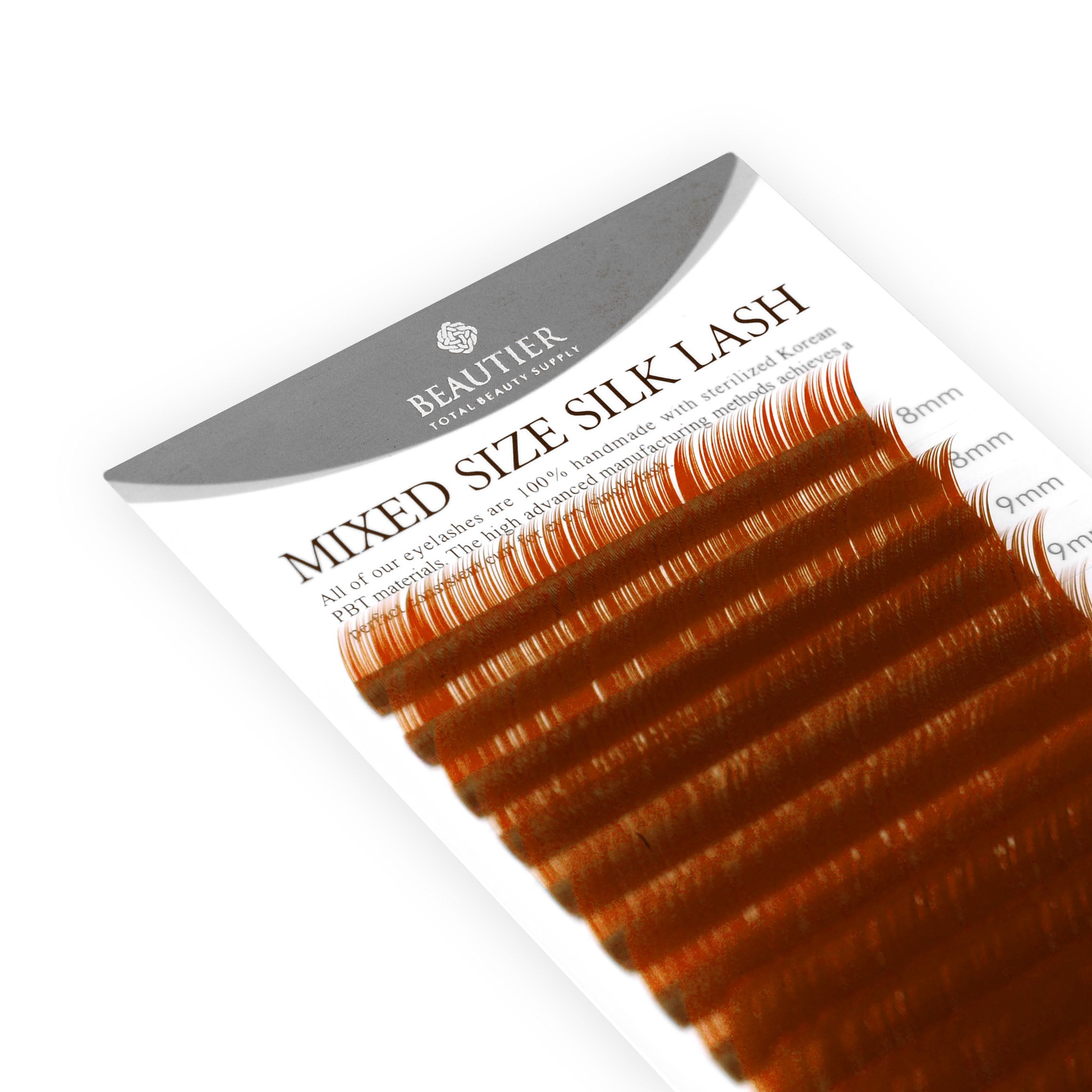 MIXED SIZE SILK LASH - LIGHT BROWN - beautierlash