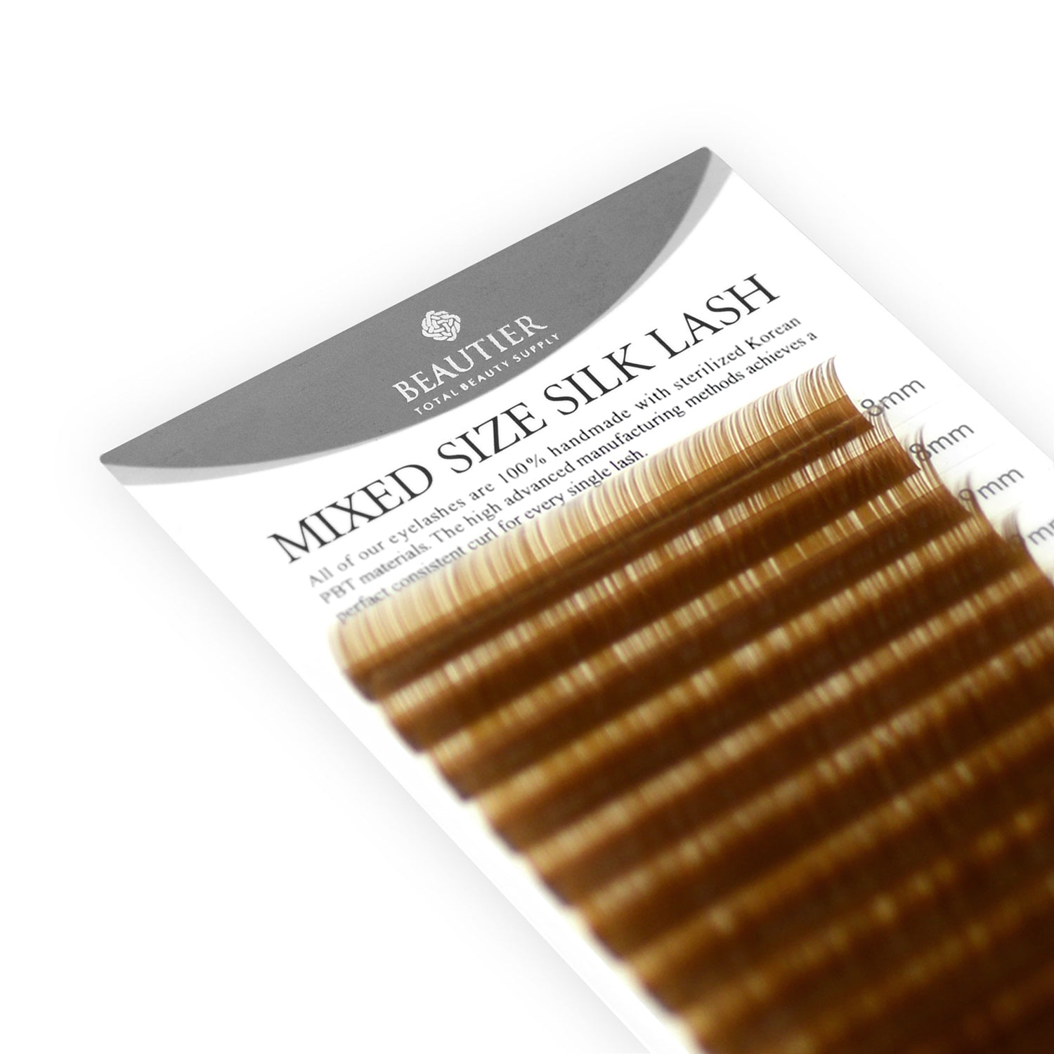 MIXED SIZE SILK LASH - BROWN - beautierlash