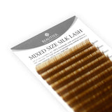 MIXED SIZE SILK LASH - BROWN
